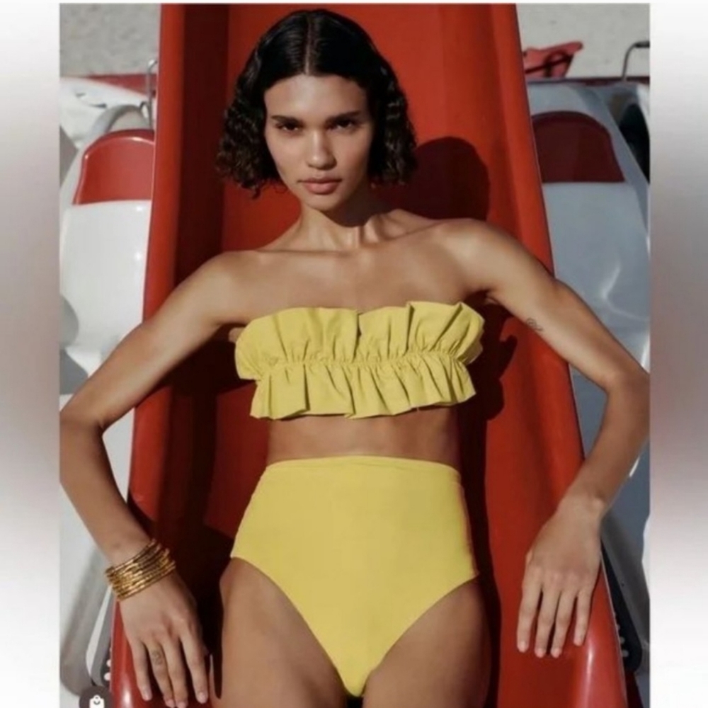 Zara ruffle bikini top